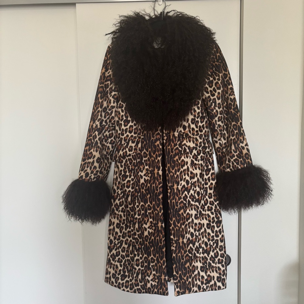 NWT Charlotte Simone Harley Leopard Coat - Picture 5 of 8